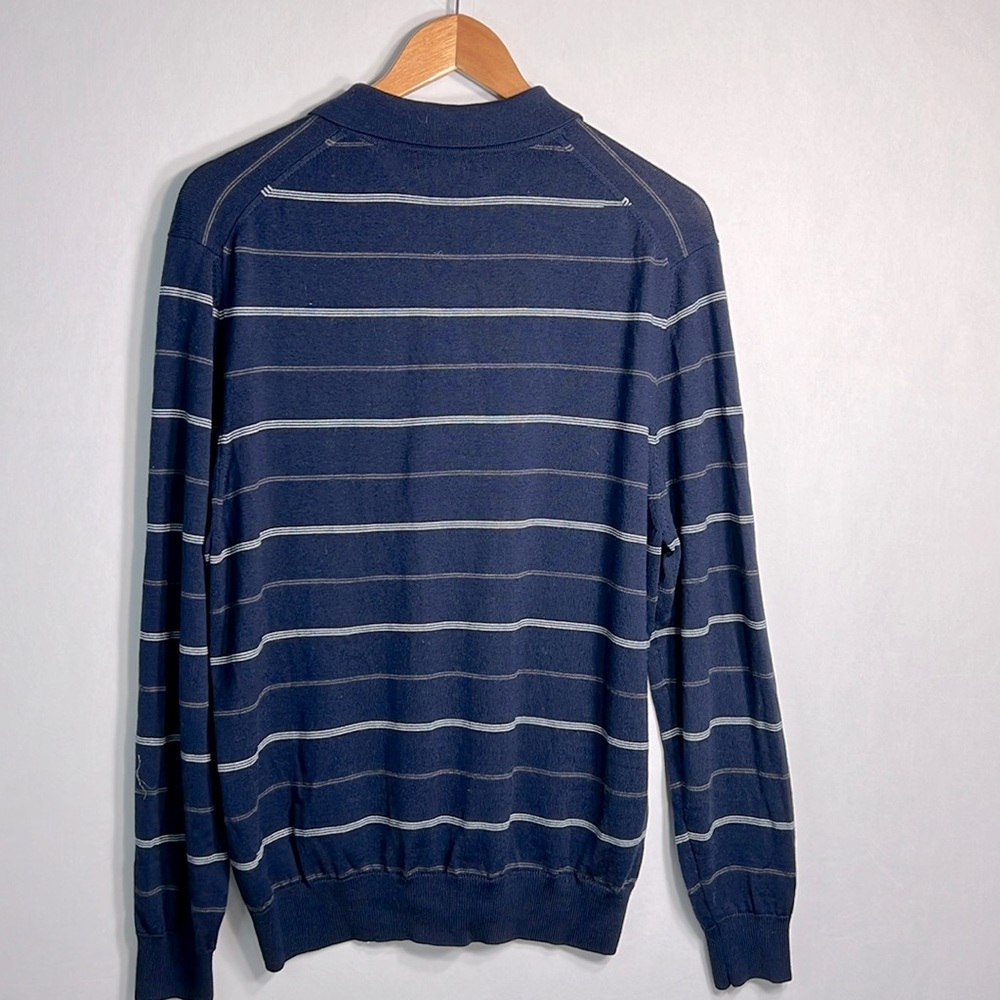 Grant Thomas Italian Merino Wool Polo Sweater size L - Picture 6 of 8